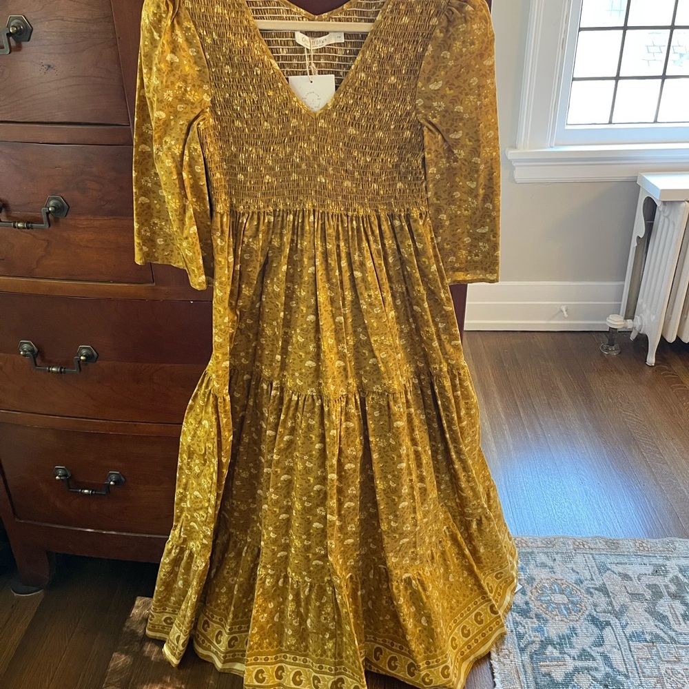 NWT never worn Christy Dawn Basil dress goldenrod PM
